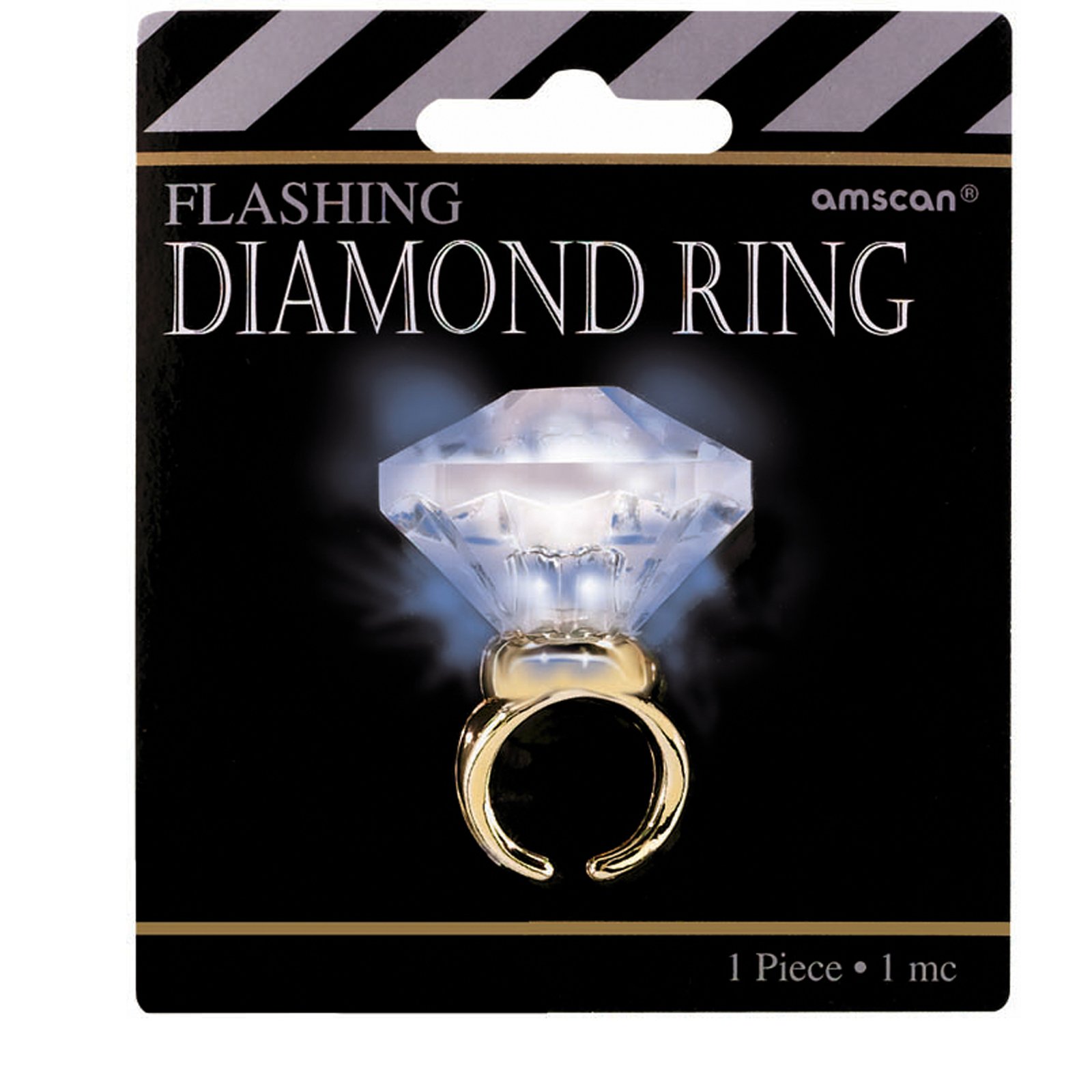 Light Up Faux Diamond Ring - Click Image to Close