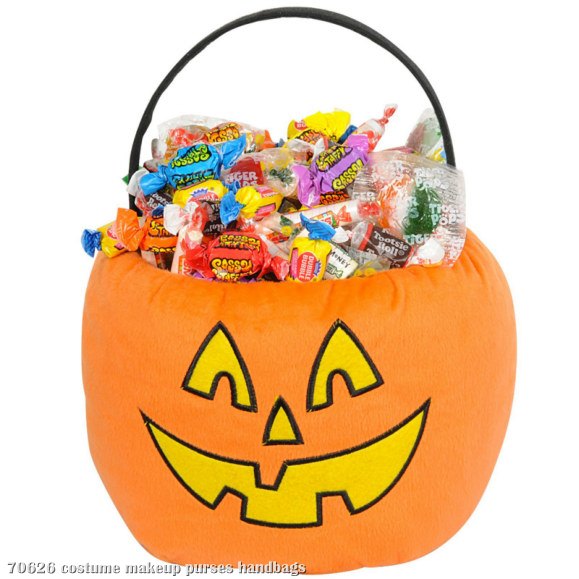 Pumpkin Plush Basket - Click Image to Close