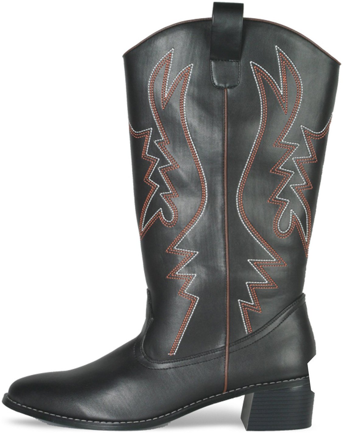 Cowboy (Black) Adult Boots - Click Image to Close