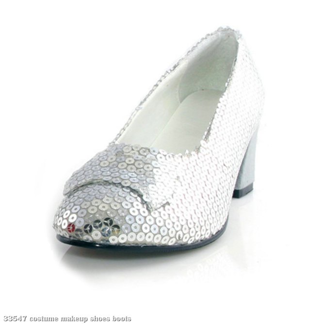 Judy Sequin (Silver) Adult Shoes - Click Image to Close