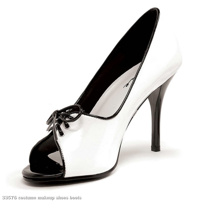 Mimi (Black/White) Adult Shoes - Click Image to Close