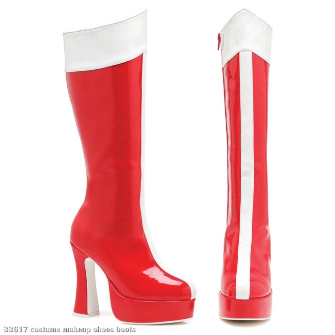 Valerie (Red/White) Adult Boots - Click Image to Close