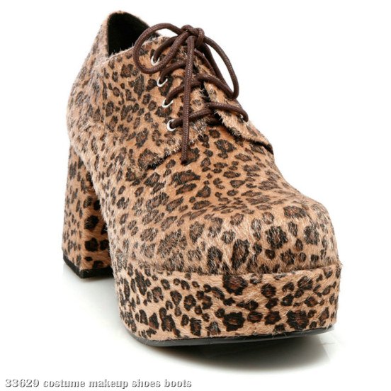 Leopard Print Pimp Adult Shoes - Click Image to Close