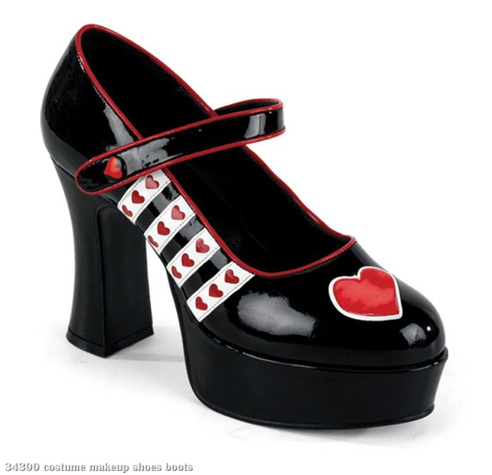 Queen of Hearts Adult Shoes - Click Image to Close