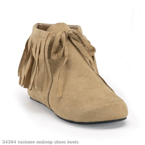 Indian (Tan) Adult Ankle Boots - Click Image to Close