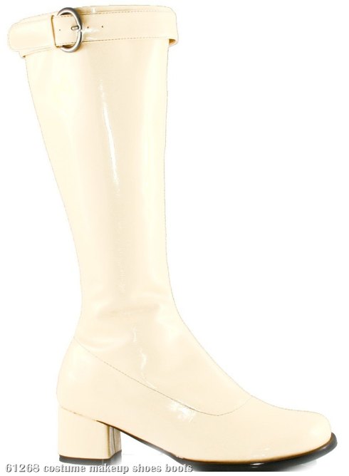 Hippie (White) Adult Boots - Click Image to Close