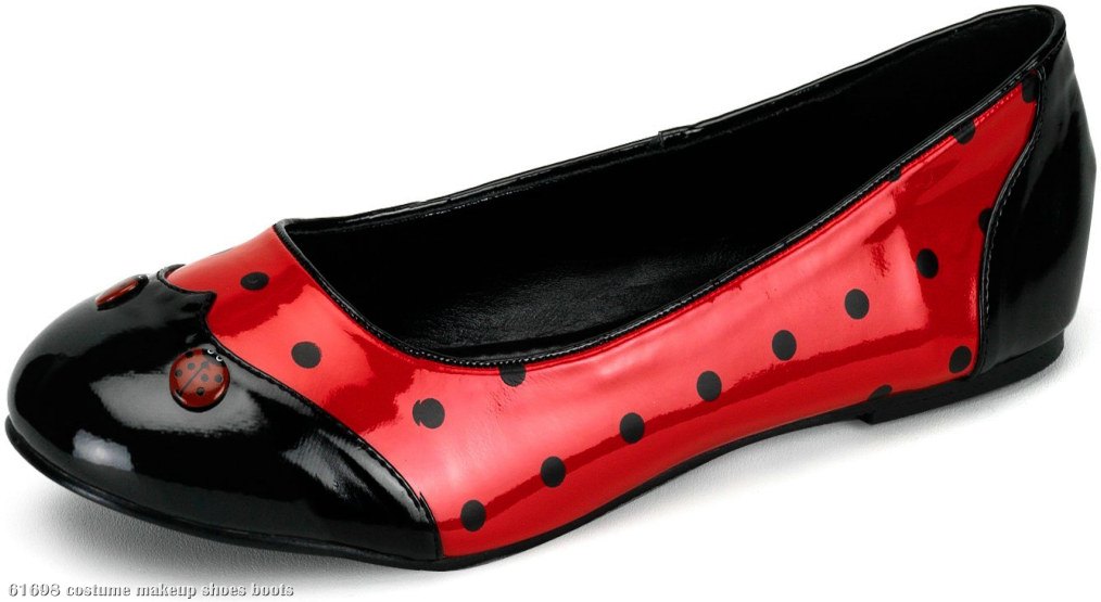 Ladybug Flat Adult Shoes - Click Image to Close