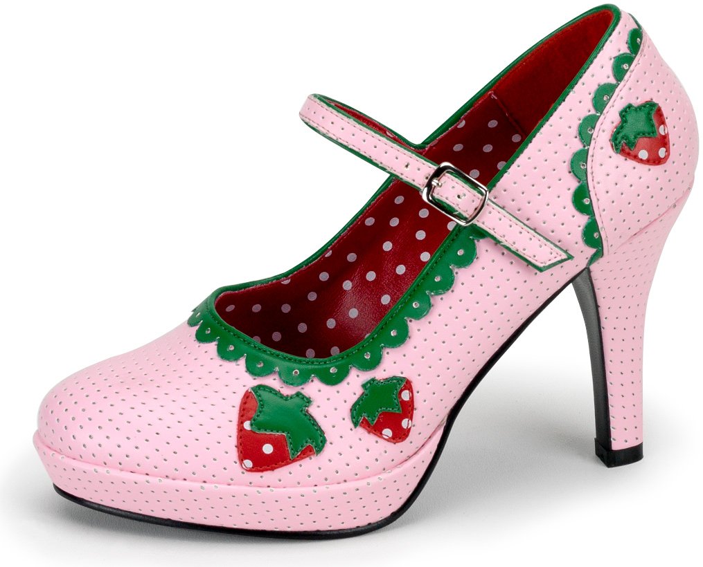 Strawberry High-Heel Adult Shoes - Click Image to Close