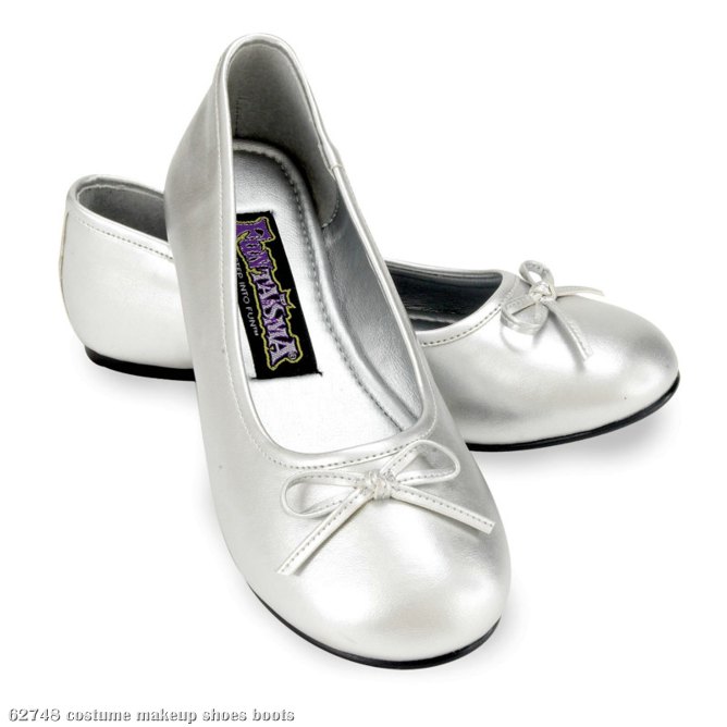 Ballet Flat (Silver) Child Shoes - Click Image to Close