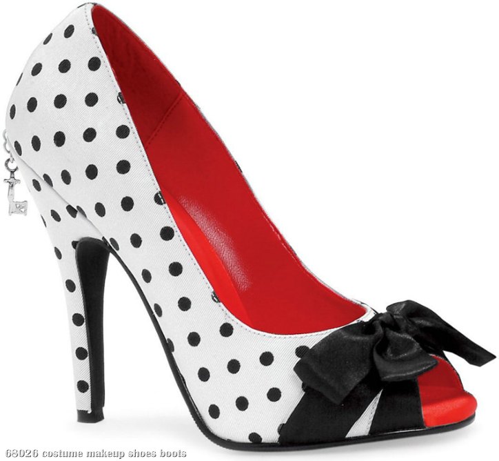 Paige Polka-Dot Pumps (White/Black) Adult