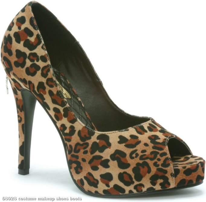 Harlow Leopard Platform Pumps Adult - Click Image to Close