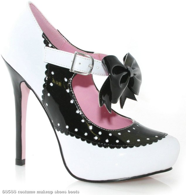 Sweetie (Black/White) Adult Shoes - Click Image to Close