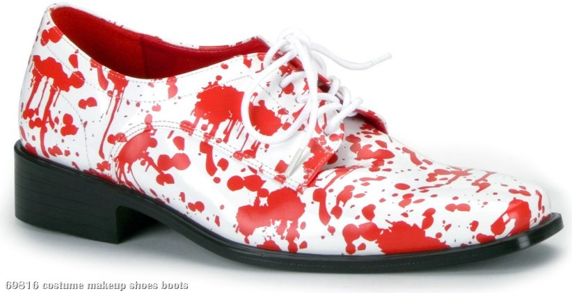 Blood Splatter Shoes Adult White - Click Image to Close