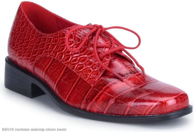 Burgundy Alligator Shoes Adult - Click Image to Close