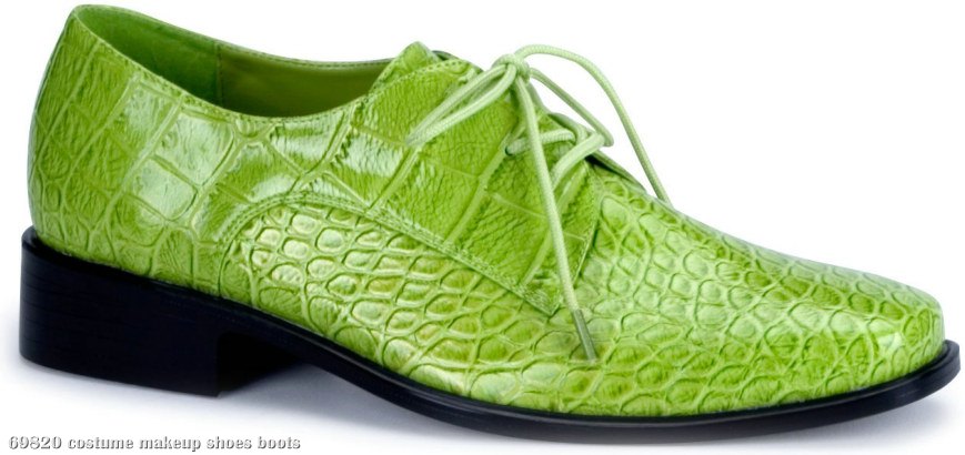 Lime Green Alligator Shoes Adult - Click Image to Close