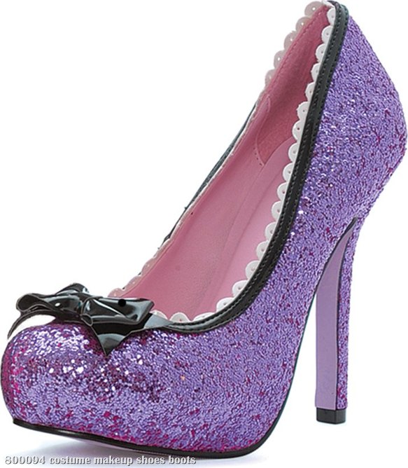 Purple Glitter Princess Heels (Adult) - Click Image to Close