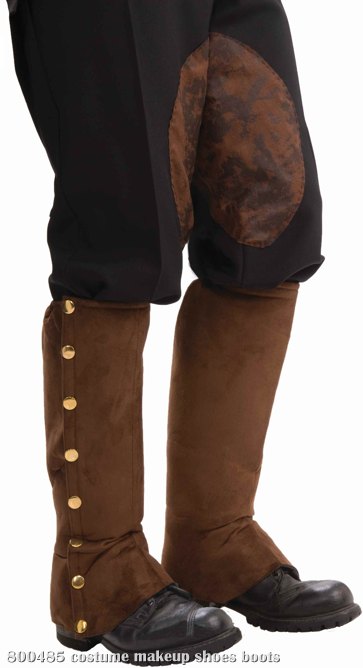 Steampunk Male Spats Brown Adult - Click Image to Close