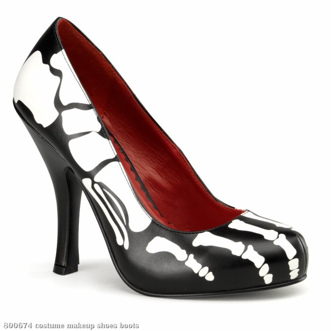 Skeleton (Female) Adult Shoes - Click Image to Close