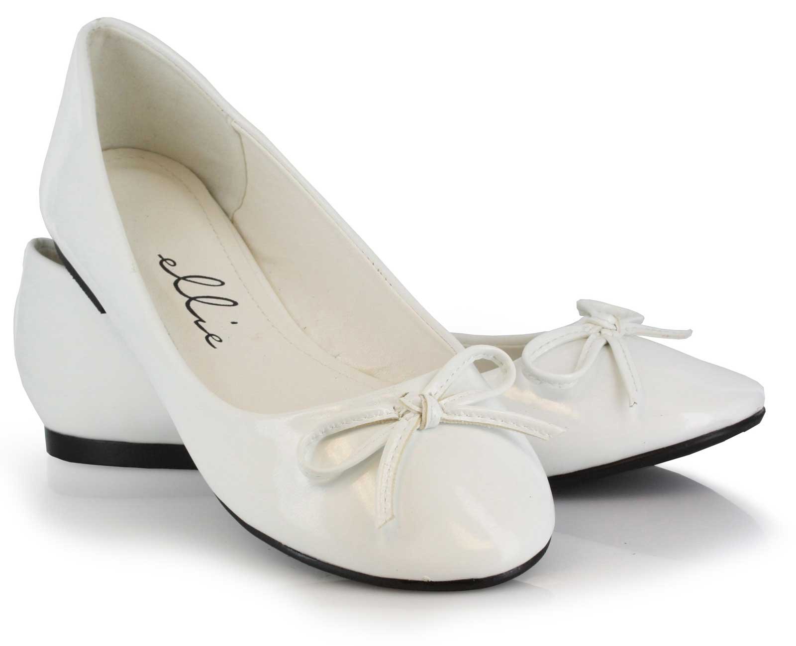 Mila White Adult Ballet Flats - Click Image to Close