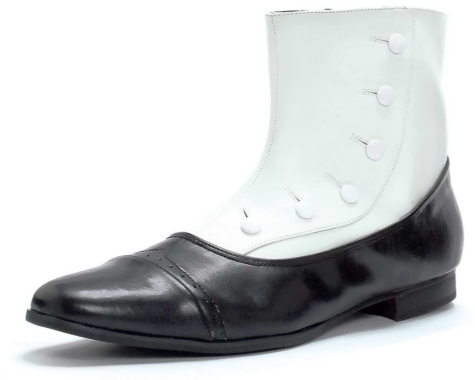 Black and White Spat Adult Shoes - Click Image to Close