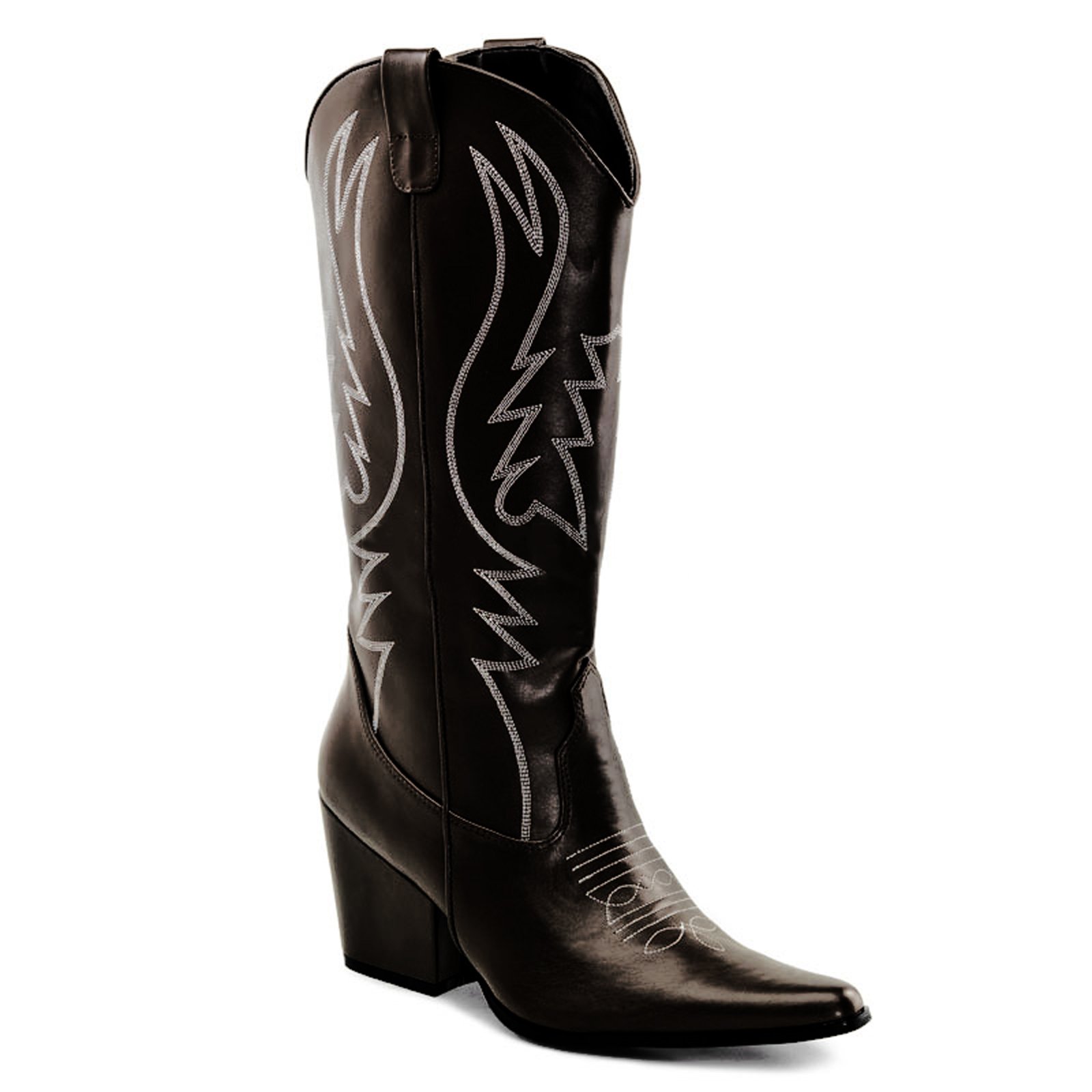 Western Cowboy (Black) Female Adult Boots