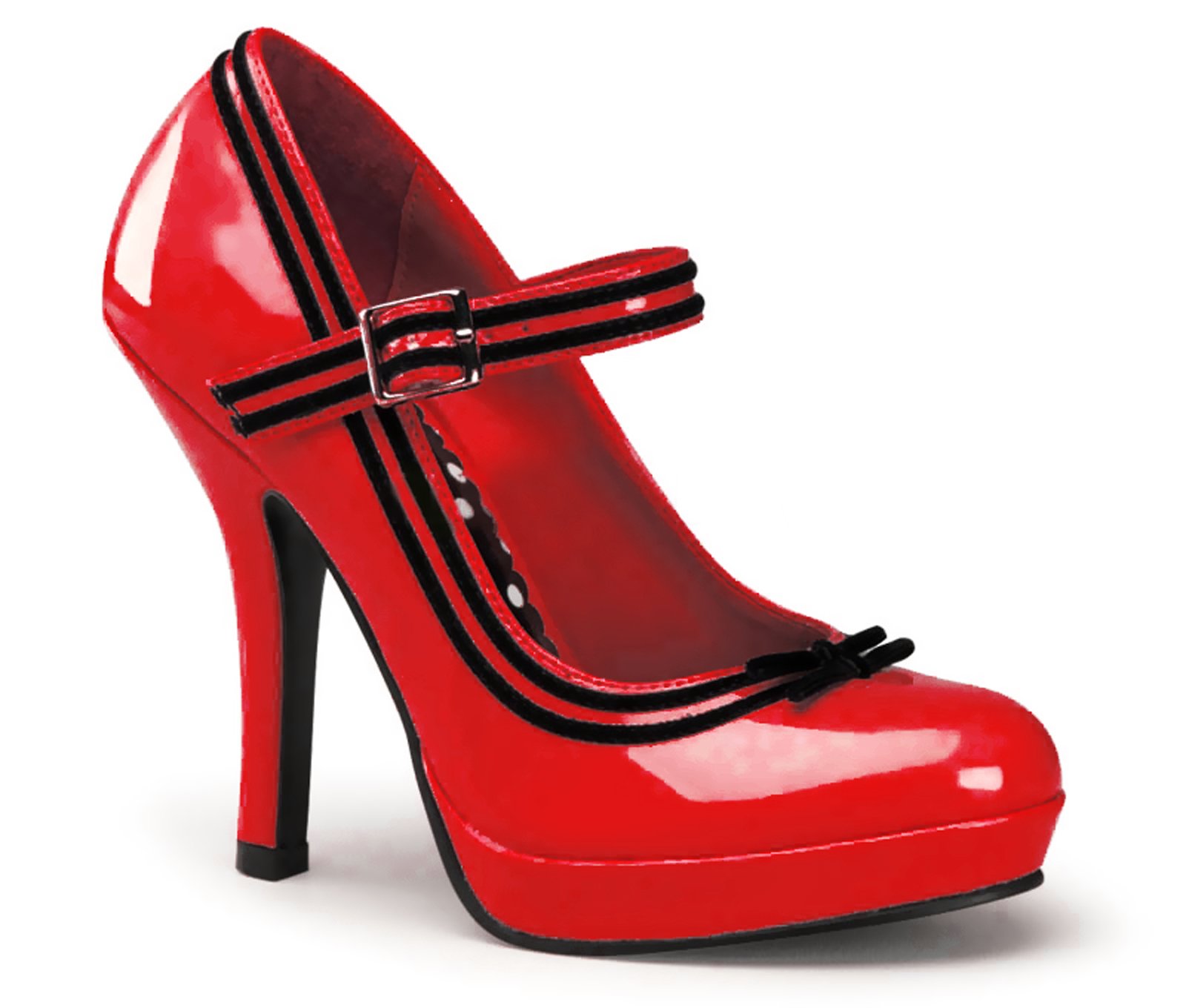 Pinup Secret (Red Patent) Adult Shoes - Click Image to Close