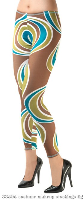 Melon Swirlee Footless Leggings - Click Image to Close