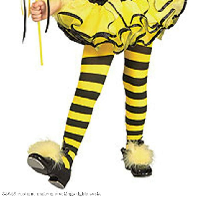 Bumble Bee Tights - Child - Click Image to Close