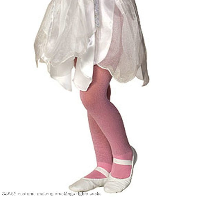 Pink Sparkle Tights - Child - Click Image to Close