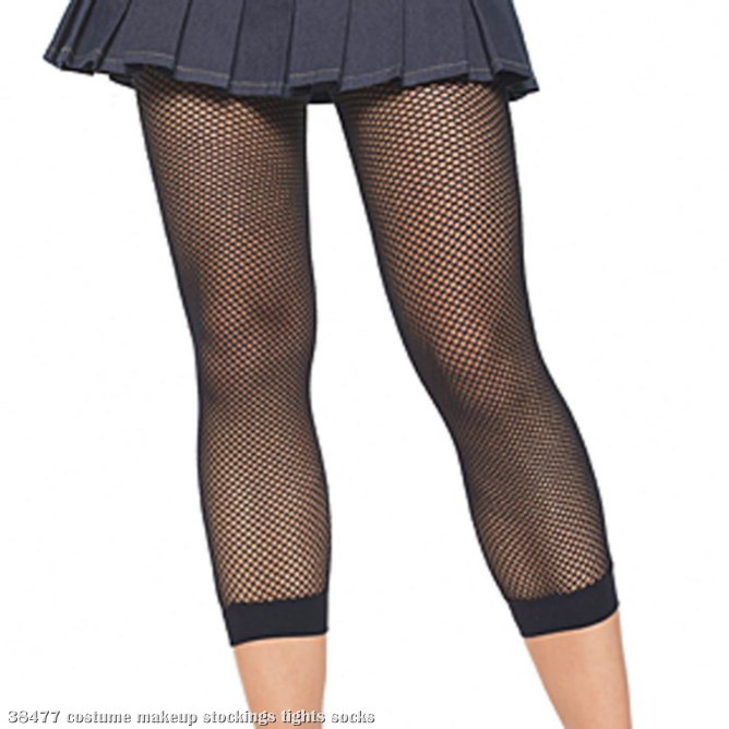 Fishnet Footless Tights (Black) Adult - Click Image to Close