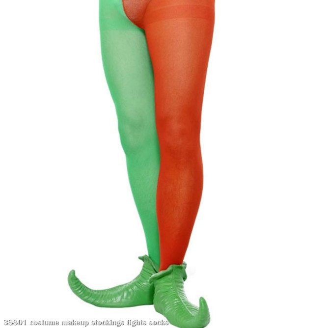 Red and Green Tights - Men Adult - Click Image to Close