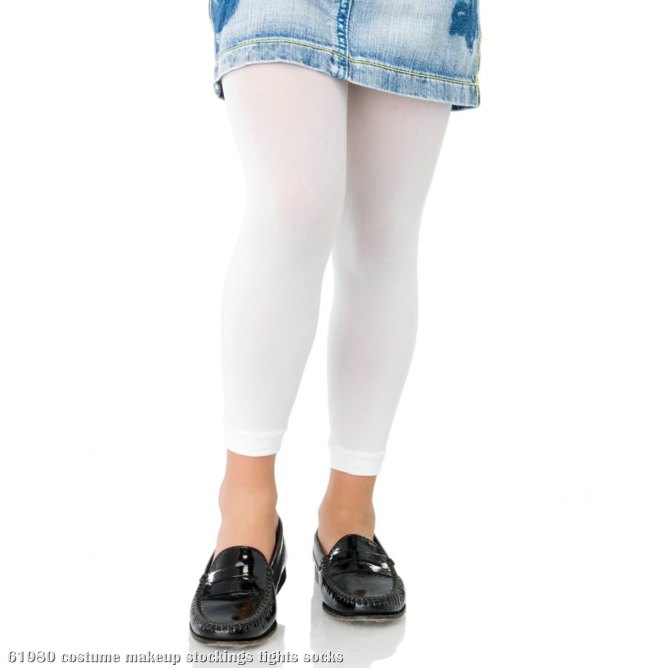 White Footless Tights Child - Click Image to Close