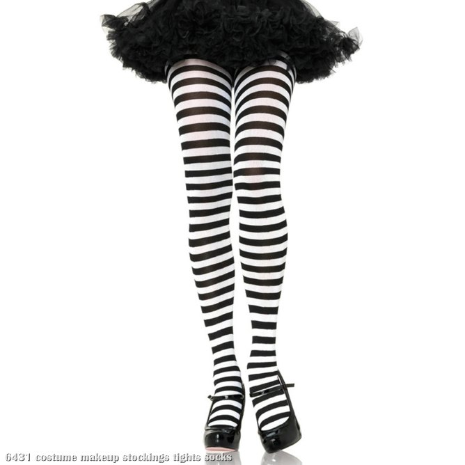 Striped Tights Adult - Click Image to Close