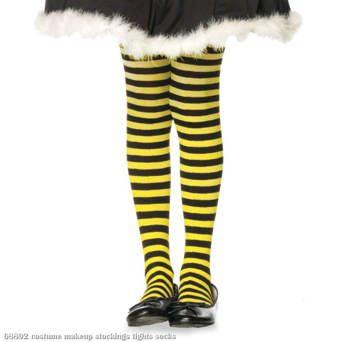 Striped (Black/Yellow) Child Tights - Click Image to Close