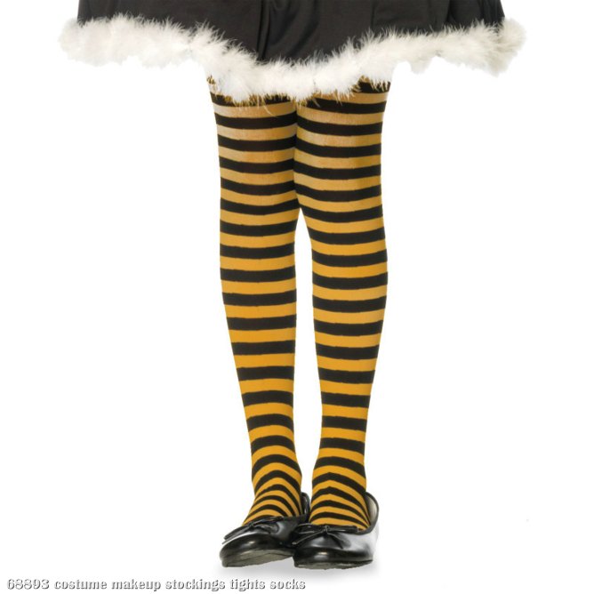 Striped (Black/Orange) Child Tights