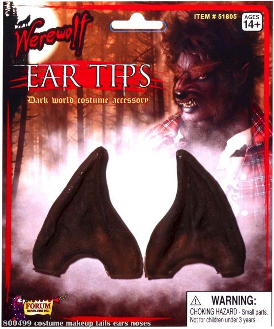 Werewolf Brown Ear Tips Adult - Click Image to Close