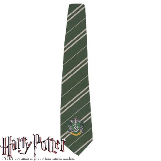 Harry Potter Slytherin Deluxe Tie - Click Image to Close