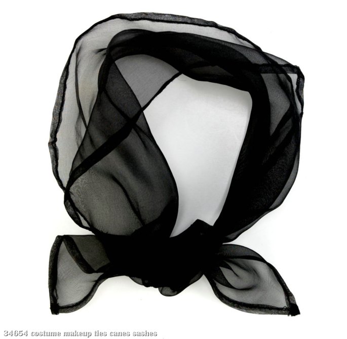 Black Sheer Scarf - Click Image to Close