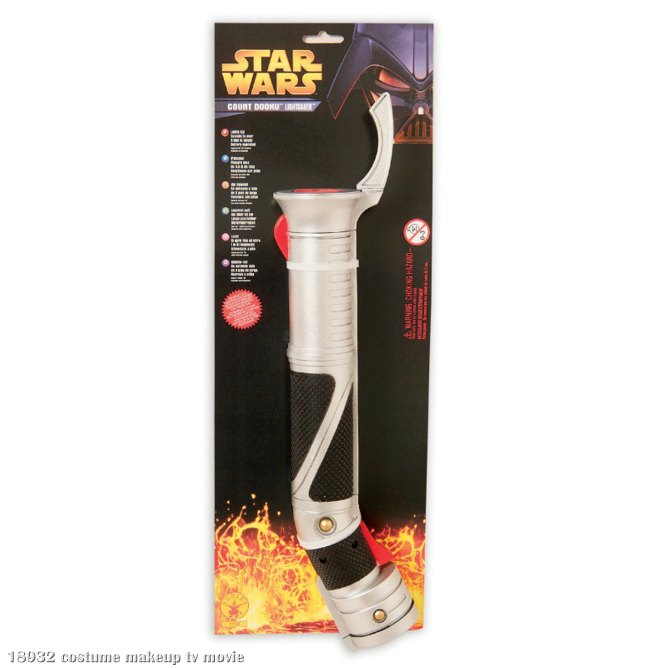 Star Wars Count Dooku Red Lightsaber - Click Image to Close