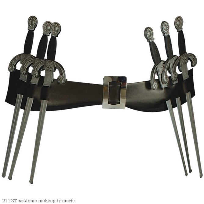 V for Vendetta Belt with 6 Daggers - Click Image to Close