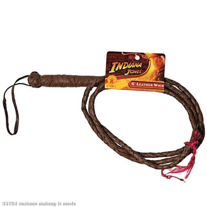 Indiana Jones 6' Leather Whip - Click Image to Close