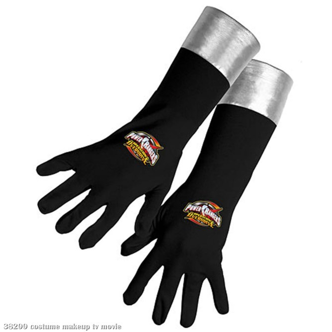 Power Rangers Gloves (Black) Child - Click Image to Close