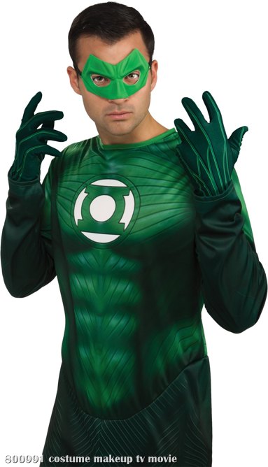 Green Lantern Movie - Green Lantern Gloves (Adult) - Click Image to Close