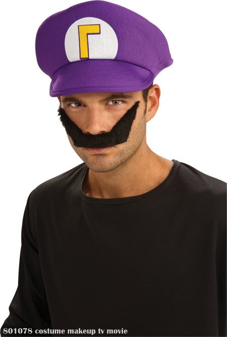 Super Mario Bros. - Waluigi Kit (Adult) - Click Image to Close