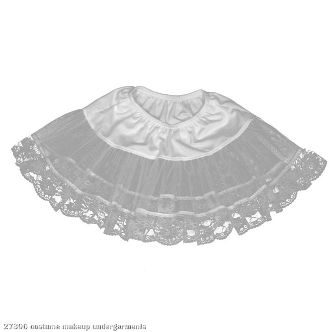 Lace Petticoat (White) Plus - Click Image to Close