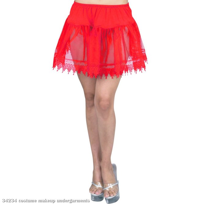 Red Tear Drop Petticoat Adult