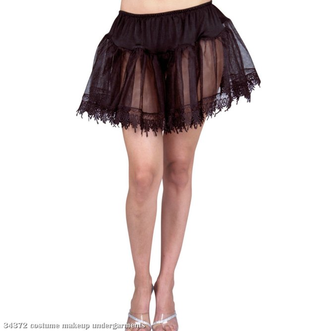 Teardrop Petticoat (Black) Adult Plus - Click Image to Close