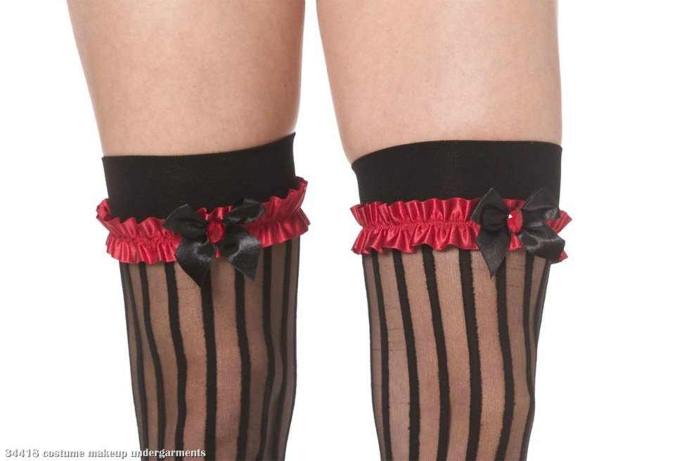 Red Garters with Jewel and Bows Moulin Rouge Costume - Click Image to Close