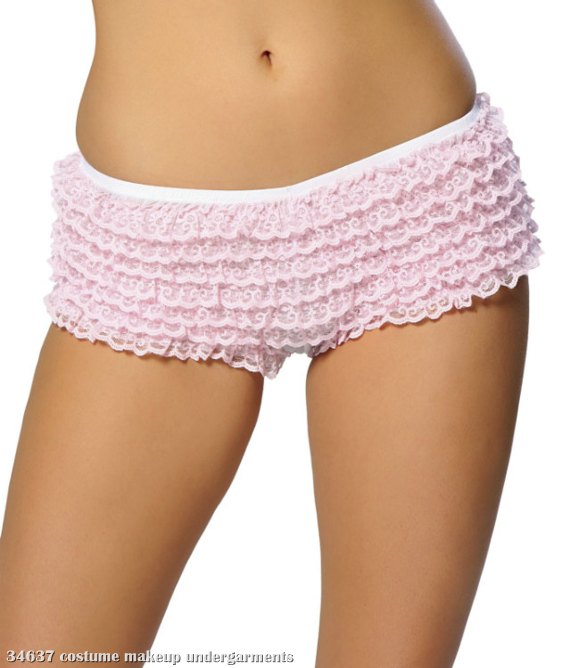 Ruffle Shorts Adult - Baby Pink - Click Image to Close