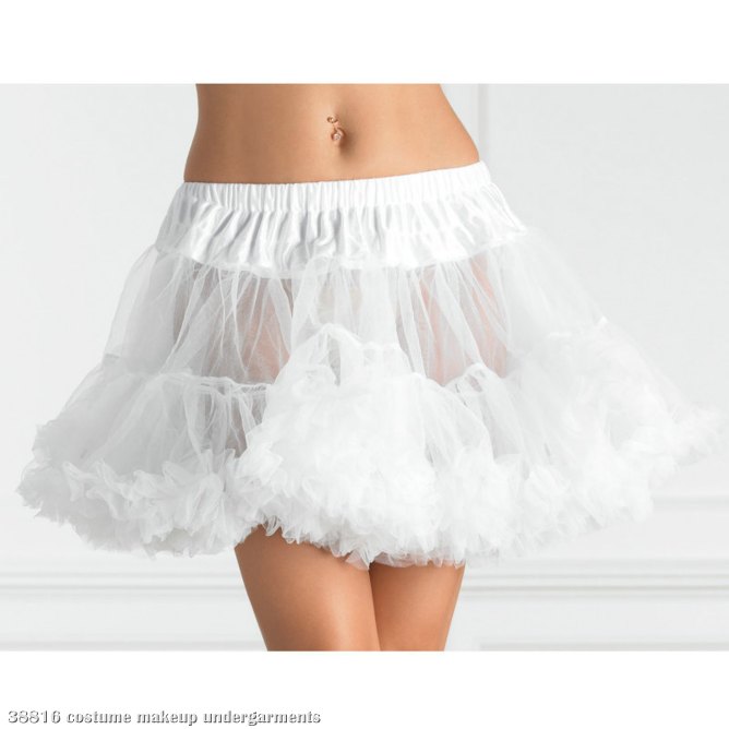 Tulle Petticoat (White) Plus Adult - Click Image to Close